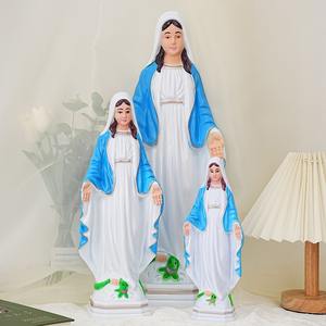 Jungfrau Maria <span class=keywords><strong>Madonna</strong></span> Statue Urlaub Garten Miniatur Religiöse Handwerk Dekoration für Weihnachten und Halloween Fairy Style Model - Product Image 2