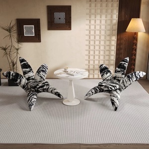 Sillón Individual Francés, Silla de Ocio Única en Forma de Pétalo para el Hogar, Sala de Estar, Hotel, Tela, Muebles de Sofá Súper Cómodos - Product Image 2