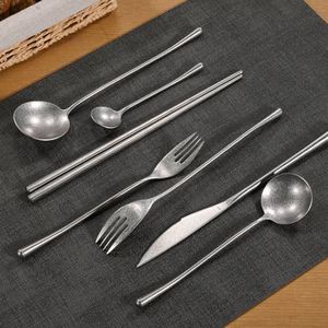 Stainless Steel Steak Knife Fork Dessert Fork <b>Spoon</b> Metal Flatware Set Retro Stainless Steel <b>Serving</b> <b>Spoon</b> Tea <b>Spoon</b> - Product Image 3
