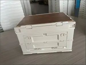 Caja de almacenamiento de plástico plegable de 5 puertas con sello caliente, caja de almacenamiento plegable, organizador de caja de almacenamiento