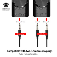 Tarjeta de Sonido USB Plextone, Tarjeta de Sonido Virtual 7.1ch, Tarjeta de Sonido de Audio USB GS3
