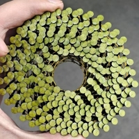 Clous en acier au carbone de haute qualité en vrac, droits et plats, 2,3x50 mm, 45 mm, plaqués zinc jaune-chromate, 1 tête, diamètre pour le bois