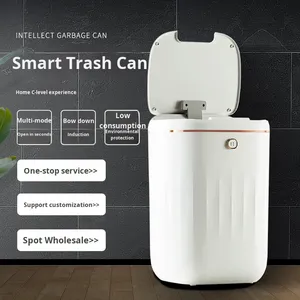Poubelle intelligente en plastique 20L/22L/24L avec capteur et couvercle, mini poubelle à induction électrique pour la chambre à coucher - Product Image 3