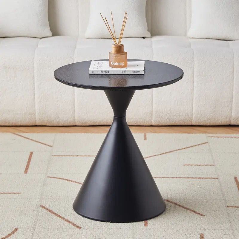 Matte black base, black wood grain table (small size 50)