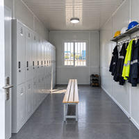 Maison modulaire en kit, conteneur habitable pour bureau temporaire et logement des travailleurs avec structure durable