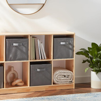 Moderne Carré En Aluminium Tissu Non-Tissé Pliable Durable Robuste 35L Boîte De Rangement Fournitures Pour La Maison Jouet Vêtements Organisateur