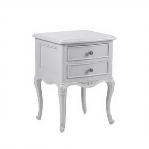 Table de chevet moderne et simple en teck massif avec tiroirs, design et couleur personnalisables, vente en gros - Product Image 1