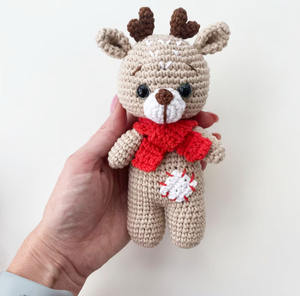 Personalizado hecho a mano árbol <span class=keywords><strong>de</strong></span> Navidad <span class=keywords><strong>muñeco</strong></span> <span class=keywords><strong>de</strong></span> <span class=keywords><strong>nieve</strong></span> Reno Santa Claus <span class=keywords><strong>muñeco</strong></span> <span class=keywords><strong>de</strong></span> punto ganchillo Amigurumi juguete para regalos <span class=keywords><strong>de</strong></span> navidad - Product Image 1