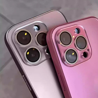 Étui en verre AG mat couleur graphite pour iPhone 11 12 13 14 15 Pro Max, coque en silicone avec protection de l'objectif