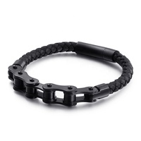 Bracelet en cuir et acier inoxydable personnalisé pour vélo, produit le plus vendu en Europe et aux États-Unis en 2020