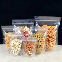 Sachet refermable autoportant, sachet alimentaire en plastique haute transparence, sachet d'emballage épaissi personnalisé pour les collations et les fruits secs