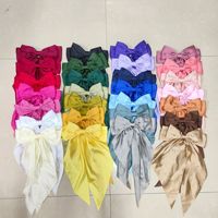 Pinza de pelo con lazo de moda al por mayor para mujer y niña, horquilla de cinta con lazo de tela, accesorios elegantes para el cabello, horquillas de satén, joyería