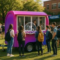 Conteneur Restaurant Mobile Entièrement Équipé, Remorque Food Truck 18 Pi de 2026 pour Sandwichs, Tacos et Bar à Café