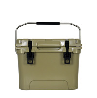 Glacière isotherme 20QT en LLDPE rotomoulé, étanche, avec logo personnalisé et impression de dessin animé, pour glace sèche, vin, aliments, camping et activités de plein air