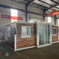 10FT 15FT 20FT 30FT 40FT 20 X 20 Maisonnette Modulaire Préfabriquée Pliable Extensible Conteneur Mobile Portable à Châssis en Acier