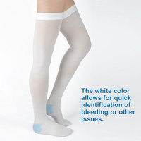 Chaussettes de compression graduées OEM respirantes unisexe 20-30 mmHg pour prévention de la thrombose, hautes jusqu'aux cuisses, à bout fermé, anti-embolie