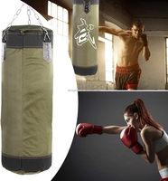 Sac de frappe robuste en toile épaisse et cuir PU pour entraînement complet du corps et fitness