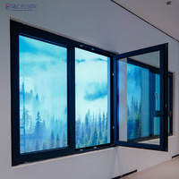 Ventanas Abatibles y Oscilobatientes de PVC/UPVC Minimalistas Personalizadas para Hoteles Fuson, Ventana de Doble Acristalamiento