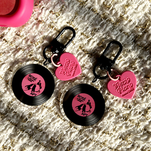 Black <b>Vinyl</b> Record NFC Acrylic Key Chain Spot Star Concert Material Animation Peripheral Couple Small Pendant Decoration - Product Image 3