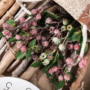 <span class=keywords><strong>Huashan</strong></span> พืชผลเบอร์รี่สีเขียวกุหลาบจำลองดอกไม้ปลอมสำหรับตกแต่งงานแต่งงานงานฝีมือสำหรับวันวาเลนไทน์ - Product Image 5