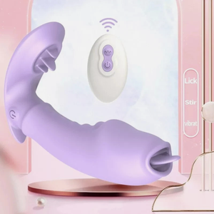 Vibrateur télécommandé USB rechargeable, étanche, 10 fréquences, pour stimulation orale et usage discret, modèle Dildo pour adultes - Product Image 1