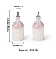 Nouveau Distributeur d'Huile d'Olive en Céramique à Glaçure Réactive Créative OEM ODM, Bouteille de Rangement Rétro Nordique Personnalisée pour Sauce Soja et Vinaigre