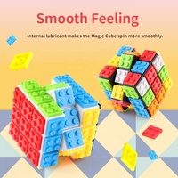 Éducatif 3x3 Vitesse Cube Magique ABS DIY 3X3X3 Mini Bloc de Construction Fidget Puzzle Cube Jouet pour Cadeaux