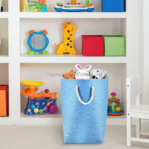 Paniers de rangement et de lavage en feutre grande capacité, écologiques, pliables, empilables, pour armoire, couleur personnalisée, en corde de coton pour la maison - Product Image 5