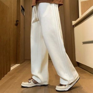 กางเกงผู้ชายทรงตรงอบอุ่นมีเชือกผูกลำลองโลโก้ตามสั่งสำหรับฤดูหนาว OEM - Product Image 4