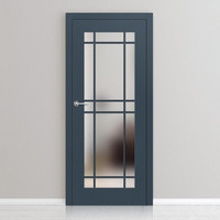 Portes intérieures contemporaines en bois massif avec section en verre et service de fabrication sur mesure