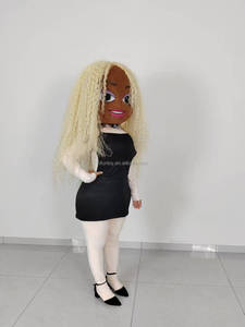 Funtoys di alta qualità personalizzabile capelli ricci donna Sexy grasso donne mascotte Costume da signora vestito personaggio dei cartoni animati per eventi - Product Image 3