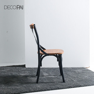 Salon <span class=keywords><strong>industriel</strong></span> bistro café restaurant ELM siège meubles cadre crossback KD bois chaise en métal - Product Image 6