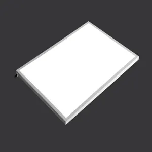 led plano troffer painel de luz 0-10 v regulável teto plano painel embutido iluminação de borda troffer fixação