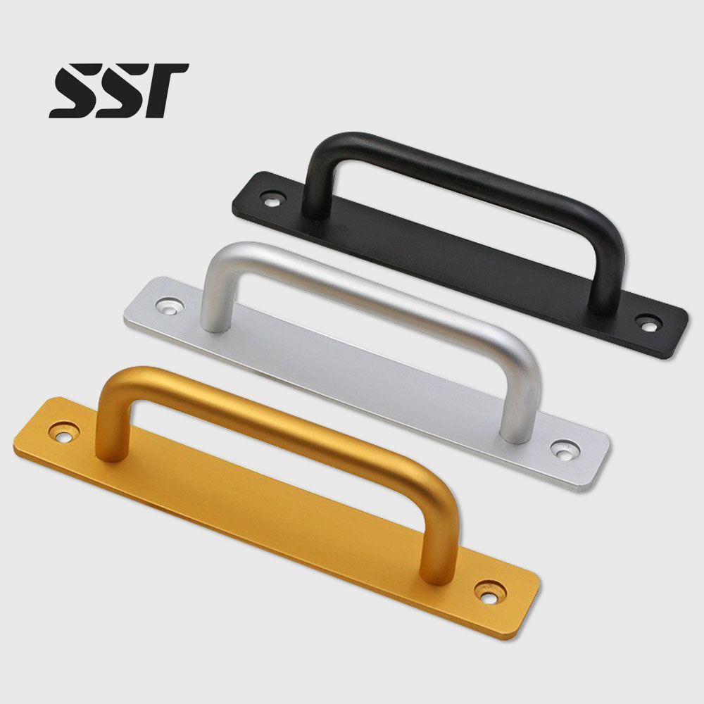 High Quality Kitchen Balcony Aluminum Alloy Handle Matte Black Gold Cabinet Window Wood Door Pull Handle With Screw