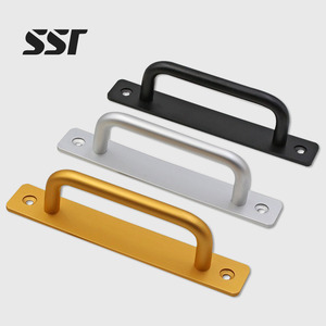 Manija de aleación de aluminio para Balcón de cocina de alta calidad, manija de puerta de madera para ventana de gabinete de oro negro mate con tornillo - Product Image 1