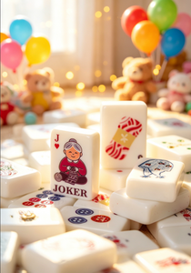 Set Mahjong con Gatti e Filati Fantasiosi: un Tocco Unico su un Gioco Classico, Tessere Mahjong Americane Artigianali <span class=keywords><strong>per</strong></span> Amanti dei Gatti - Product Image 2