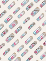 Vente en Gros 24 Pièces Faux Ongles Autocollants ABS de Haute Qualité Style Français Nouveau Design Tendance pour les Doigts