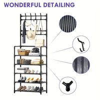 Systèmes de rayonnage YUYANG, étagères murales pour vêtements, étagères pliables pour chaussures et manteaux, support multifonctionnel