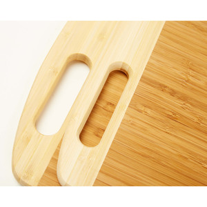 Bamboo cutting board <b>set</b>, directly from manufacturer, is a kitchen utensil for cutting vegetables and other kitchenware. - Product Image 2