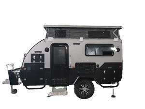 Caravane tout-terrain 12 pieds en promotion avec pneus tout-terrain et espace de couchage spacieux pour les voyages d'aventure - Product Image 1