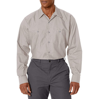 Uniforme de construction industrielle personnalisé, chemise de travail boutonnée à manches longues en sergé surdimensionné pour vente en gros