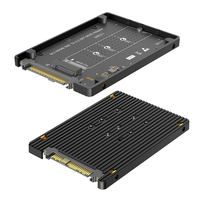 Adaptor M.2 NVMe M-Key ke U.2 SFF-8639 dengan Enclosure Pembuang Panas, Mengubah SSD M.2 NVMe menjadi Drive U.2 2.5" untuk Server