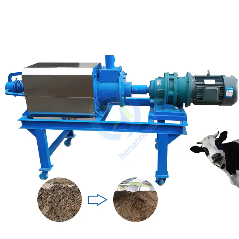 Screw Horse Chicken Slurry Separator Cow Manure Crush Dehydrate Press Machine for Animal Dung