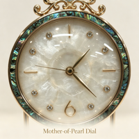Horloge de style européen de luxe, fabriquée en métal avec des coquilles de perles de mer profonde et des strass, vente directe d'usine, décoration d'intérieur