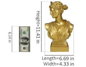 Resin Greek <strong>Diana</strong> Statue Decoration, Retro Simple Art Decoration Resin Handicraft Resin Handicrafts - Product Image 6