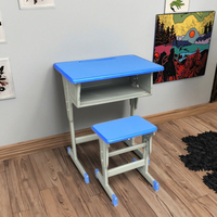 Ensemble de mobilier scolaire moderne et économique en bois, style simple, avec chaise et bureau pour étudiants, avec structure métallique, pour salle de classe, formation et étude - Hanru