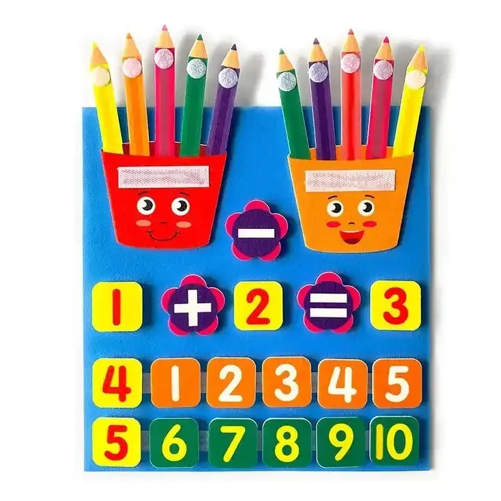 2023 핫 세일 어린이 유치원 수학 카운터 장난감 조기 교육 수학 바쁜 보드 교육 손가락 숫자 장난감