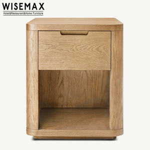 WISEMAX FURNITURE rettangolo minimalista comodino in legno massello di quercia <span class=keywords><strong>mobile</strong></span> <span class=keywords><strong>per</strong></span> <span class=keywords><strong>camera</strong></span> <span class=keywords><strong>da</strong></span> <span class=keywords><strong>letto</strong></span> retrò <span class=keywords><strong>con</strong></span> cassetto singolo <span class=keywords><strong>per</strong></span> Hotel - Product Image 3