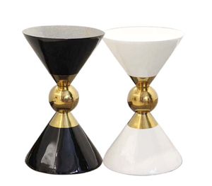 Disen โต๊ะข้างขนาดเล็กเฟอร์นิเจอร์โต๊ะข้างเตียงไฟนอร์ดิกสแตนเลสโต๊ะขอบทอง - Product Image 5