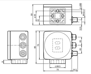 Tête de lecture optique originale Pepperl+Fuchs PXV100-F200-B17-V1D en stock pour système de positionnement de codes-barres Data Matrix PROFINET - Product Image 1